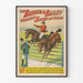 Wintage plakat Barnum & Bailey - Skoki przez przeszkody kucyków Jowisz i Radość