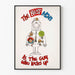 Plakat vintage The Best Man - Ilustracja humorystyczna i stare guziki
