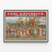 Plakat vintage Carl Hagenbeck Greater Shows - Kolonie indyjskie w ceremonii — oprawiony obraz na ścianie