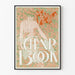 Plakat vintage The Chap Book z ilustracją kwiatową i sylwetką kobiecą