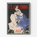 Plakat vintage The Clack Book July do dekoracji ściennych