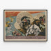 Plakat Vintage The Covered Wagon - Dekoracja ścienna w stylu western — oprawiony obraz na ścianie