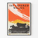 Plakat vintage Wóz pokryty - Klasyczny plakat western