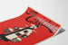Plakat vintage The Cricket Two Cents czerwony i czarny