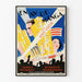 Plakat vintage filmu hollywoodzkiego w stylu art déco