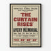 Plakat vintage Teatr The Curtain Rises Connecticut Federal Theatre