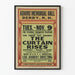 Plakat vintage teatru The Curtain Rises - Adams Memorial Hall Derry