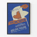 Plakat vintage teatru The Dictator autorstwa Richarda Hardinga Davisa