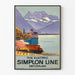Plakat z serii Vintage Linia Elektryczna Simplon Szwajcaria