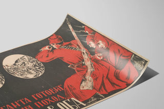 Plakat vintage wojenny Związku Radzieckiego - Ententa przygotowuje nowy atak — widok dzieła