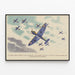 Plakat Brytyjskie Spitfire w Formacji Powietrznej — oprawiony obraz na ścianie