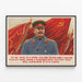 Plakat propagandowy sowiecki 'Wielki Stalin' z portretem wojskowym — oprawiony obraz na ścianie