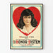 Plakat vintage System Honor portret kobiecy z czerwonym sercem