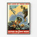 Plakat vintage wojskowy „Życie tych ludzi zależy od twojej pracy”