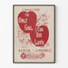 Plakat ścienny vintage "The Only Girl I'er Did Love" w stylu retro romantycznym