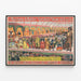 Plakat Vintage Barnum & Bailey The Peerless Prodigies - Dekoracja Ścienna Retro — oprawiony obraz na ścianie
