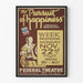 Plakat vintage teatru The Pursuit of Happiness