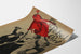 Plakat vintage The Rebel Girl z czerwonym sztandarem i zaangażowanymi postaciami