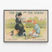Vintage plakat „The Soph and The Widow” – stara humorystyczna ilustracja — oprawiony obraz na ścianie