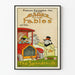 Plakat vintage Bajki Ezopa Rozrzutnik - Retro dekoracja ścienna
