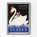 Plakat Vintage Film The Swan z Królewskim Łabędziem i Parą