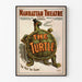 Plakat vintage teatru Manhattan The Turtle