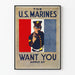 Plakat rekrutacyjny dla amerykańskich marines vintage