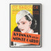 Plakat vintage Kvinan z Monte Carlo - Retro dekoracja ścienna kino