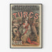 Plakat vintage teatr Les Turcs des Folies Dramatiques