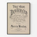 Plakat Vintage They Were Divorced - Klasyczna Dekoracja Ścienna