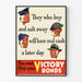 Plakat vintage z wezwaniem do zakupu obligacji wojennych Victory Bonds