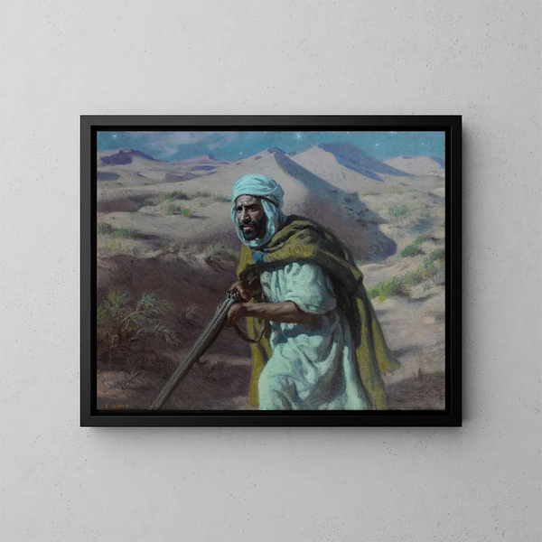 Le Chasseur de nuit - Étienne Dinet — oprawiony obraz na ścianie