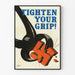 Plakat vintage „Tighten Your Grip” dekoracja ścienna retro