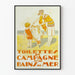 Plakat vintage Toalety wiejskie i kąpiele morskie