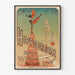Plakat vintage hipodromu, praca, piramidalny, Mazus i Abachi