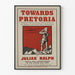 Plakat vintage wojskowy „W kierunku Pretorii” do dekoracji ściennej