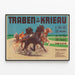 Plakat Vintage Wyścig Koni na Krieau — oprawiony obraz na ścianie