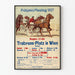 Plakat vintage wyścigu kłusaków Prater 1927 - Dekoracja ścienna z motywem jeździeckim