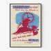 Plakat vintage transport — Unikaj korków, aby podróż była płynna