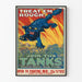 Plakat vintage wojskowy TREAT 'EM ROUGH Korpus Czołgów Stanów Zjednoczonych