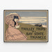Plakat vintage Trolley Trips na trójkącie Bay State — oprawiony obraz na ścianie