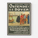Plakat vintage promu ferry Ostende-Dover Prinzesa Elżbieta