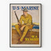 Plakat vintage U.S. Marine Bądź morskim żołnierzem - Dekoracja ścienna wojskowa