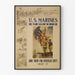Plakat vintage U.S. Marines - Pierwszy do podniesienia flagi za granicą