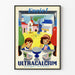 Reklamowy plakat vintage Ultracalcium z czekoladowymi drażami
