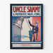 Plakat vintage Uncle Sammy - Patriotyczna piosenka wojenne