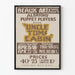 Plakat vintage Teatr Uncle Tom's Cabin Albright Puppet Players