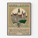Plakat vintage architektury i natury z Lipska