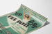 Plakat vintage na spektakl „Up Pops The Devil” w Teatrze Waterloo