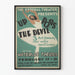 Plakat vintage na spektakl „Up Pops The Devil” w Teatrze Waterloo